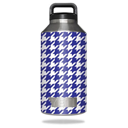 Picture of MightySkins YERABOT64-Blue Houndstooth Skin for Yeti Rambler Bottle 64 oz - Blue Houndstooth