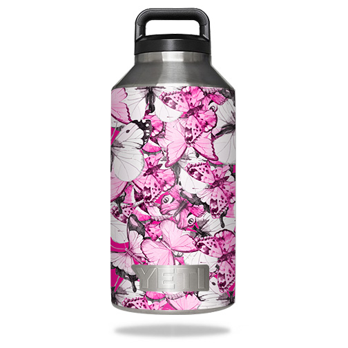 Picture of MightySkins YERABOT64-Butterflies Skin for Yeti Rambler Bottle 64 oz - Butterflies