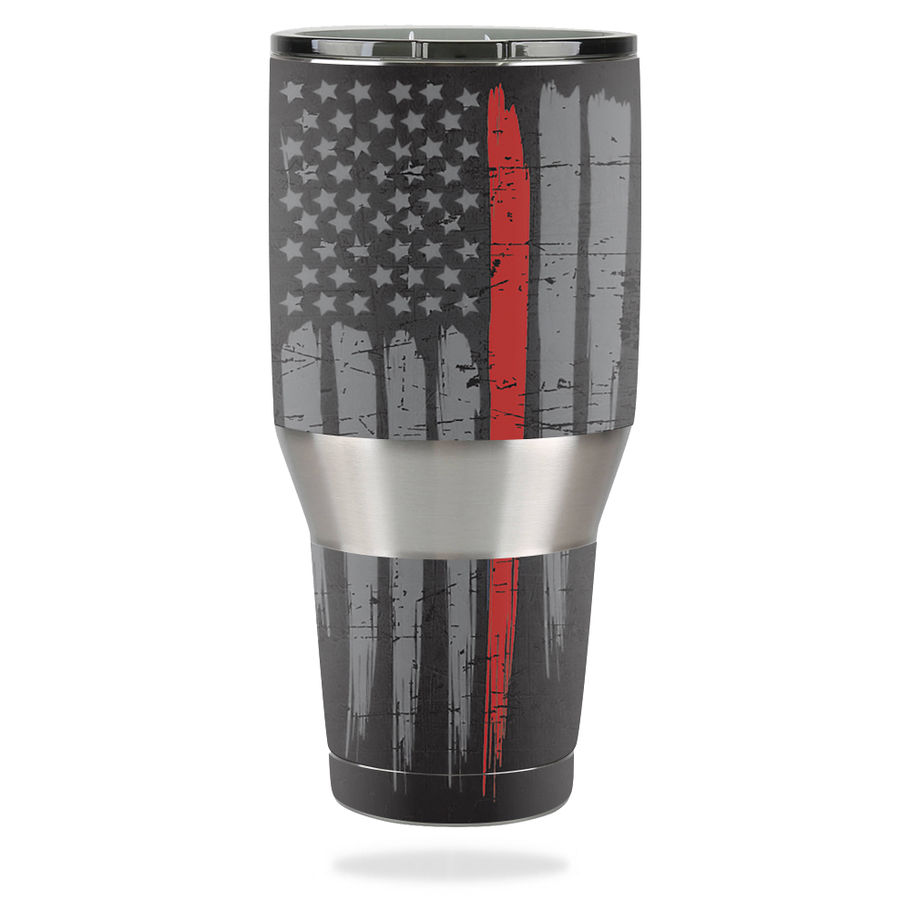 Picture of MightySkins OZTUM40-Thin Red Line Skin for Ozark Trail 40 oz Tumbler Wrap Cover Sticker - Thin Red Line