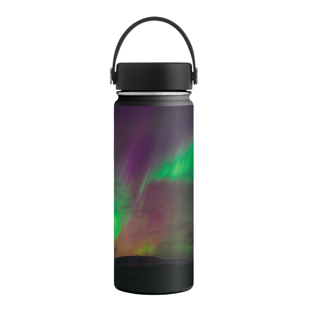 Picture of MightySkins HFWI18-Aurora Borealis Skin for Hydro Flask 18 oz Wide Mouth - Aurora Borealis