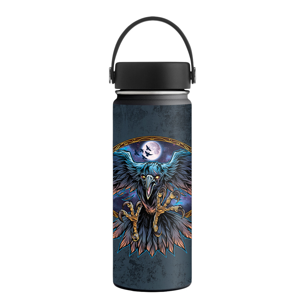 Picture of MightySkins HFWI18-Black Crow Skin for Hydro Flask 18 oz Wide Mouth - Black Crow