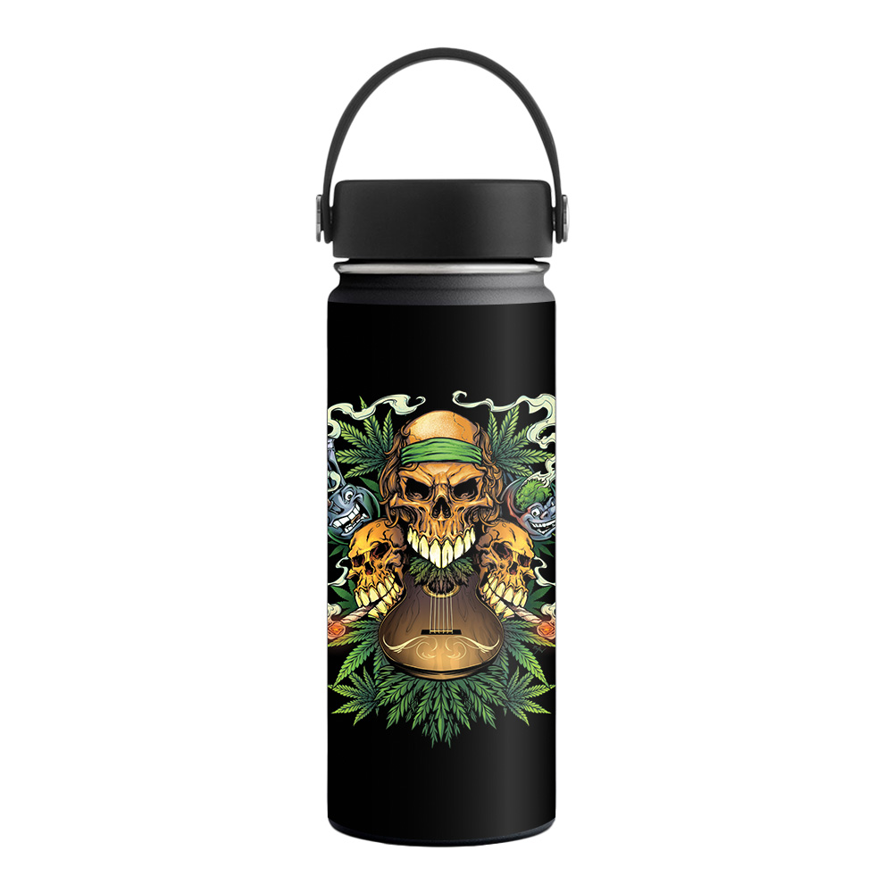 Picture of MightySkins HFWI18-Stoner Skulls Skin for Hydro Flask 18 oz Wide Mouth - Stoner Skulls