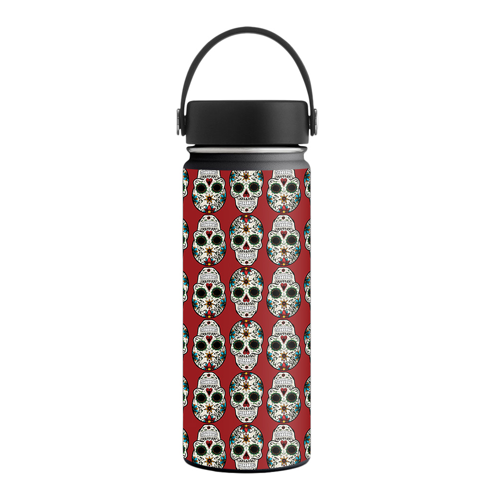 Picture of MightySkins HFWI18-Sugar Skull Skin for Hydro Flask 18 oz Wide Mouth - Sugar Skull