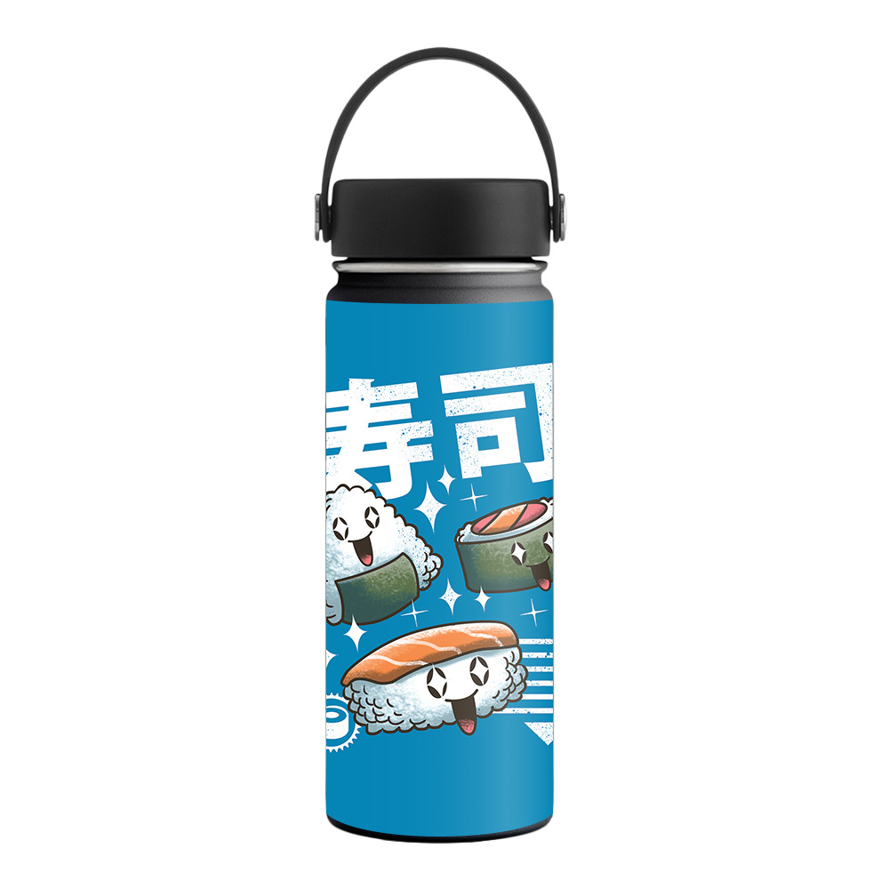 Picture of MightySkins HFWI18-Sushi Kawaii Skin for Hydro Flask 18 oz Wide Mouth - Sushi Kawaii