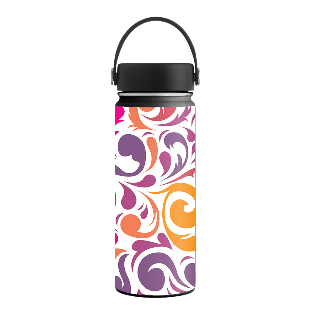 Picture of MightySkins HFWI18-Swirly Girly Skin for Hydro Flask 18 oz Wide Mouth - Swirly Girly