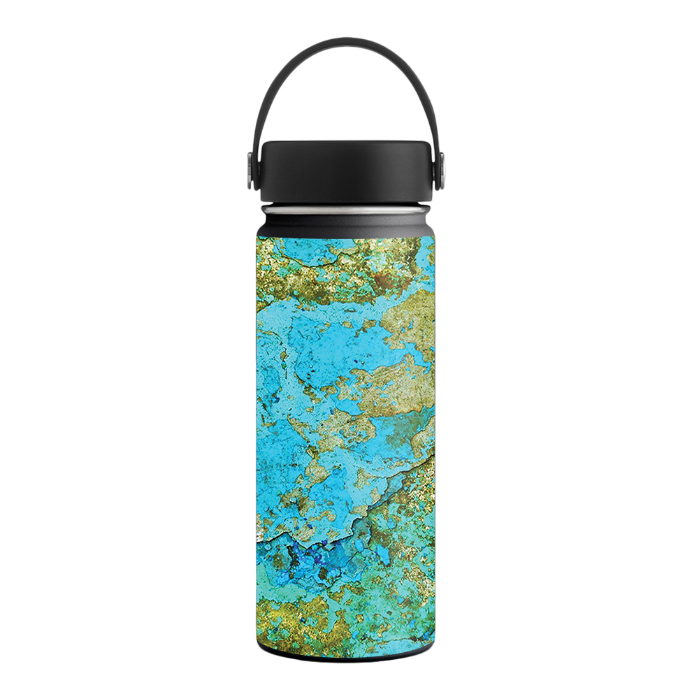Picture of MightySkins HFWI18-Teal Marble Skin for Hydro Flask 18 oz Wide Mouth - Teal Marble