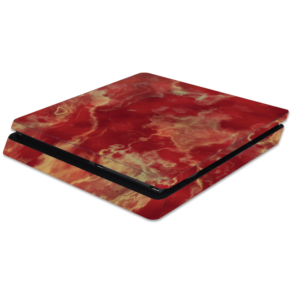 SOPS4SL-Crimson Marble Skin for Sony PS4 Slim Console - Crimson Marble -  MightySkins