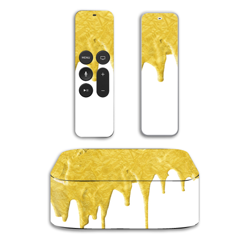 Picture of MightySkins APTV4-Gold Drip Skin for Apple TV 4th Gen 2015 Wrap Cover Sticker - Gold Drip