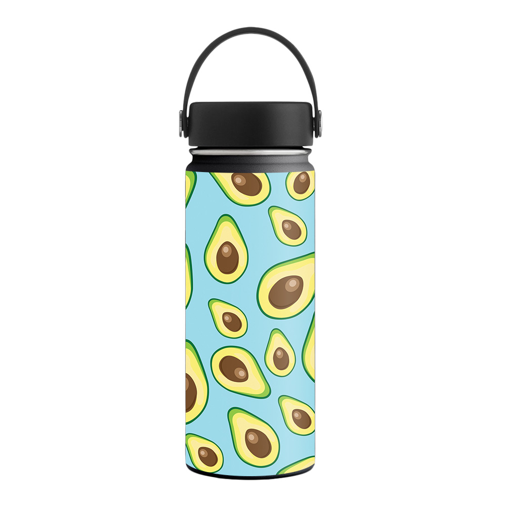 Picture of MightySkins HFWI18-Blue Avocados Skin for Hydro Flask 18 oz Wide Mouth - Blue Avocados