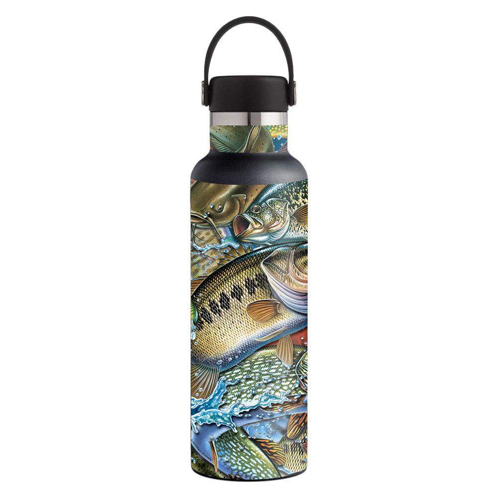 Picture of MightySkins HFST21-Action Fish Puzzle Skin for Hydro Flask 21 oz Standard Mouth - Action Fish Puzzle