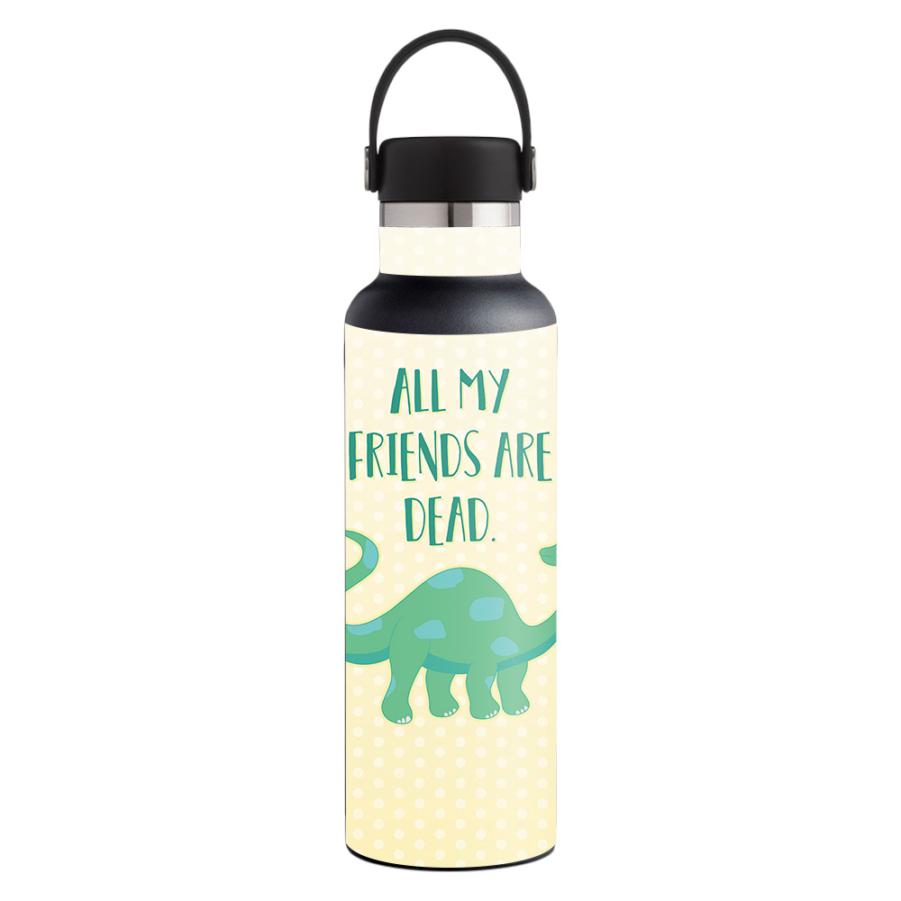 Picture of MightySkins HFST21-All My Friends Are Dead Skin for Hydro Flask 21 oz Standard Mouth - All My Friends Are Dead