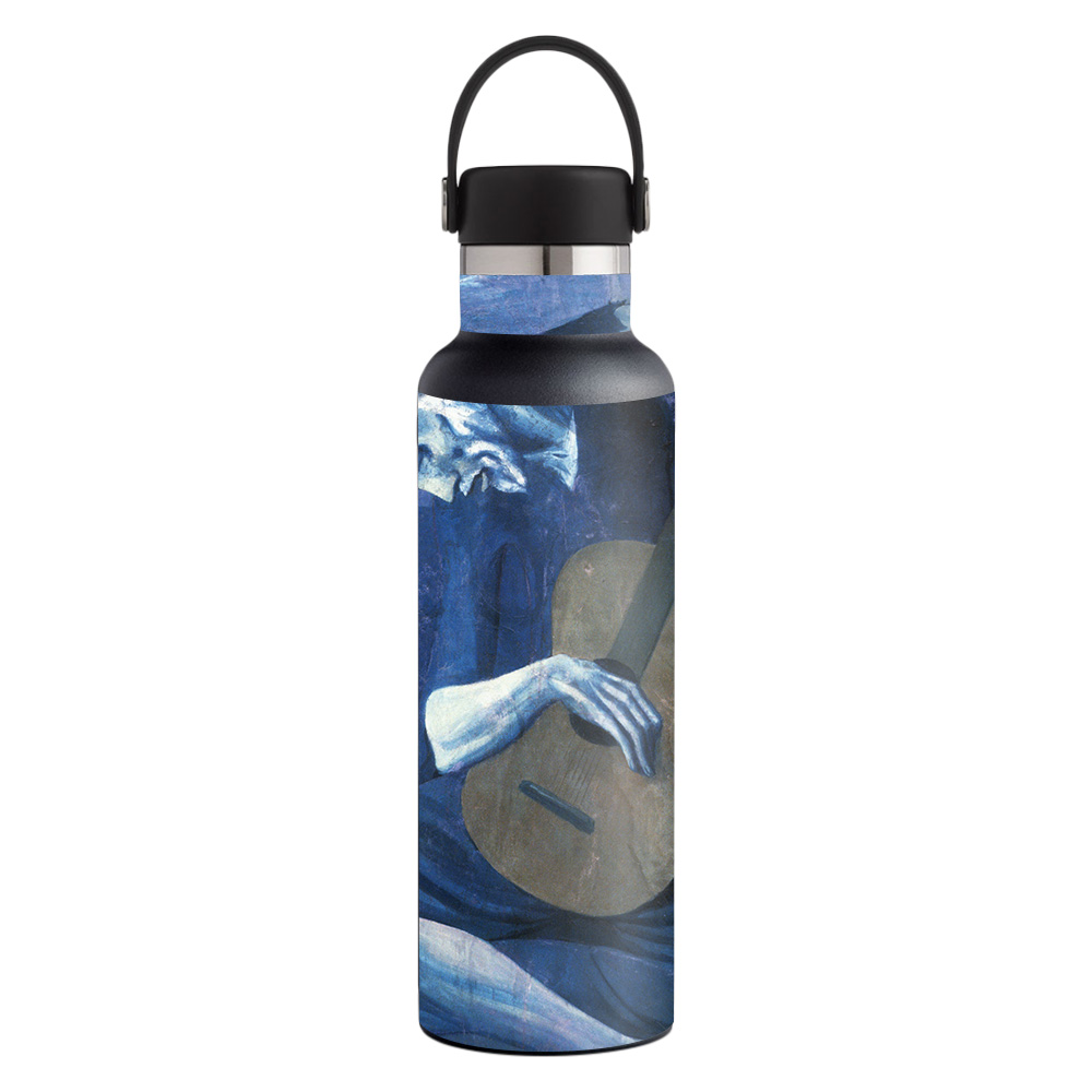 Picture of MightySkins HFST21-Old Guitarist Skin for Hydro Flask 21 oz Standard Mouth - Old Guitarist