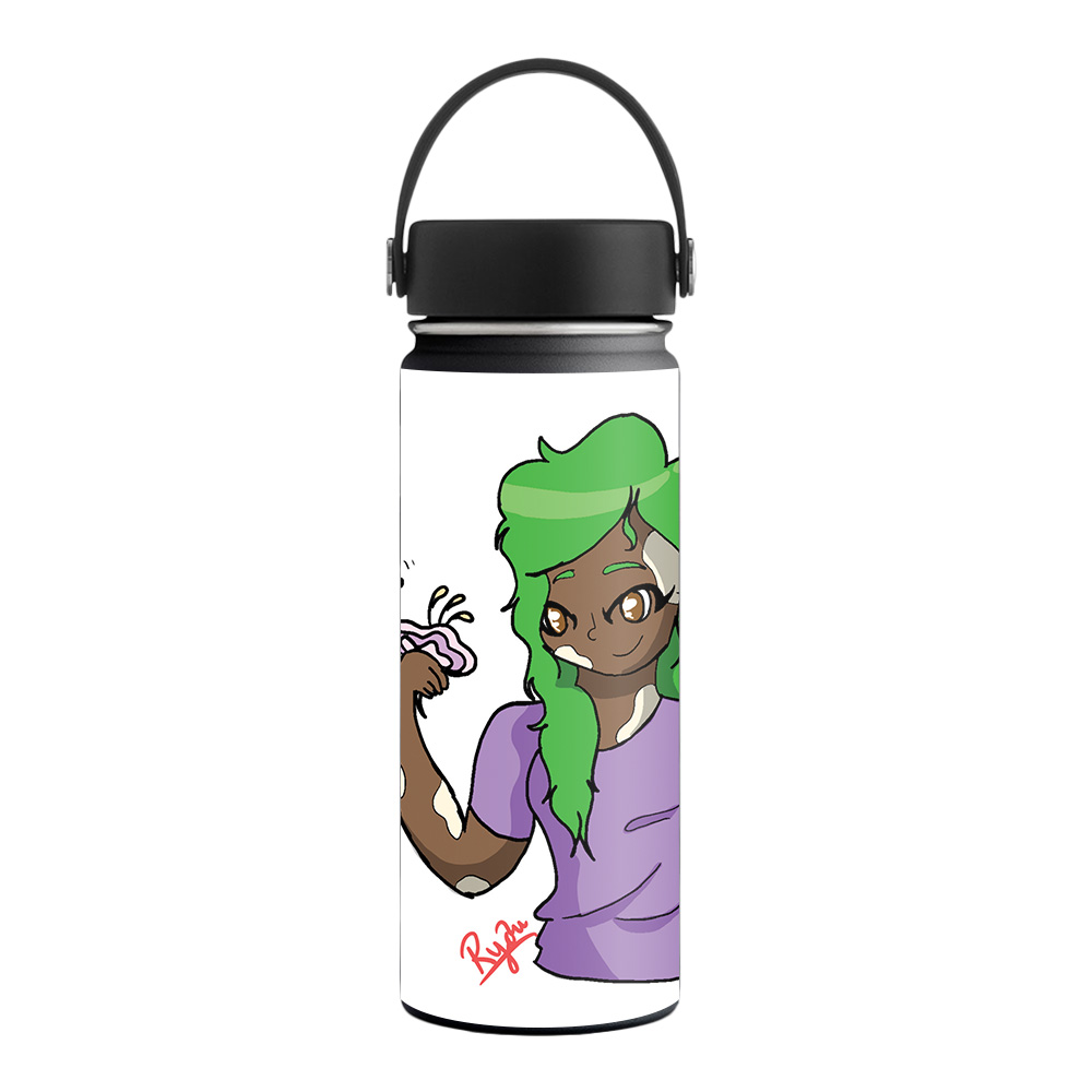 Picture of MightySkins HFWI18-Butterfly Friend Skin for Hydro Flask 18 oz Wide Mouth - Butterfly Friend