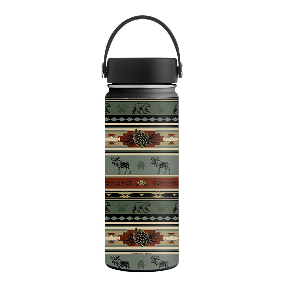 Picture of MightySkins HFWI18-Cabin Stripes Skin for Hydro Flask 18 oz Wide Mouth - Cabin Stripes
