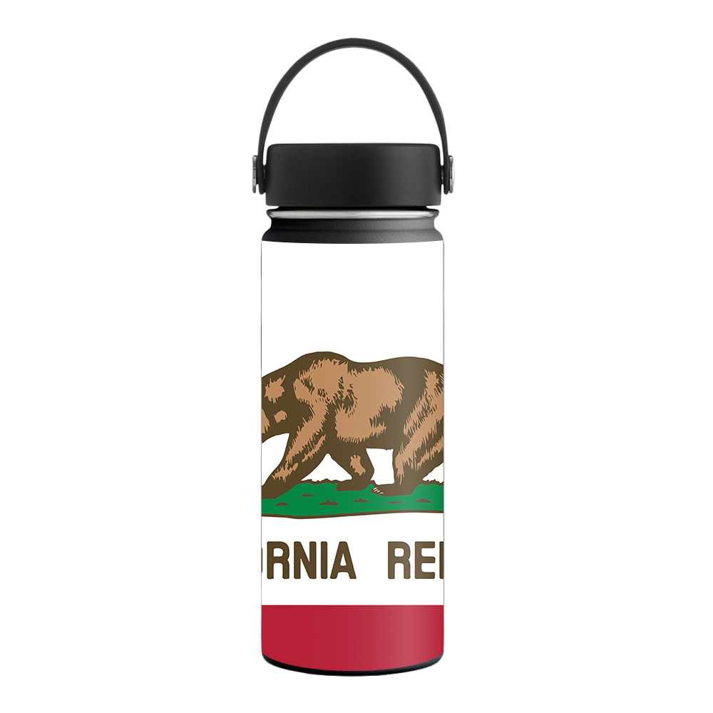 Picture of MightySkins HFWI18-California Flag Skin for Hydro Flask 18 oz Wide Mouth - California Flag