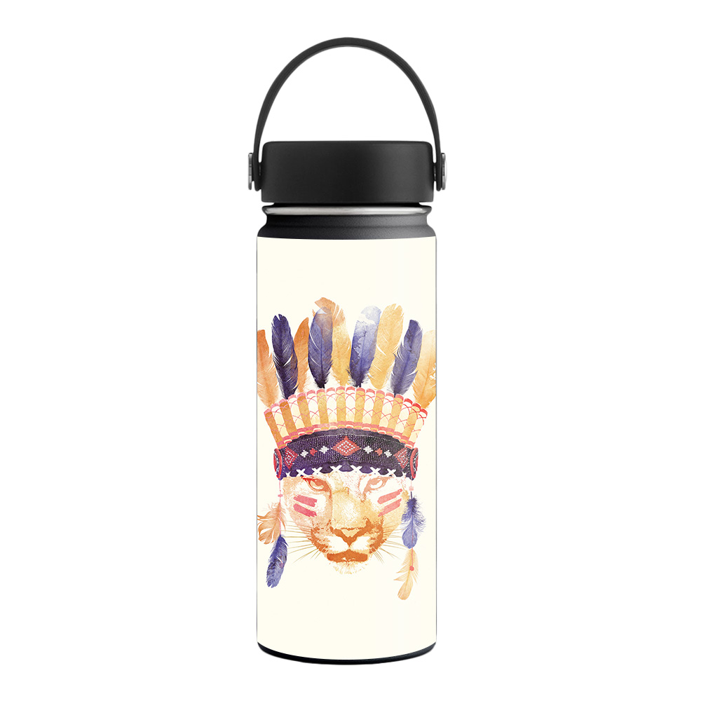 Picture of MightySkins HFWI18-Cat Chief Skin for Hydro Flask 18 oz Wide Mouth - Cat Chief
