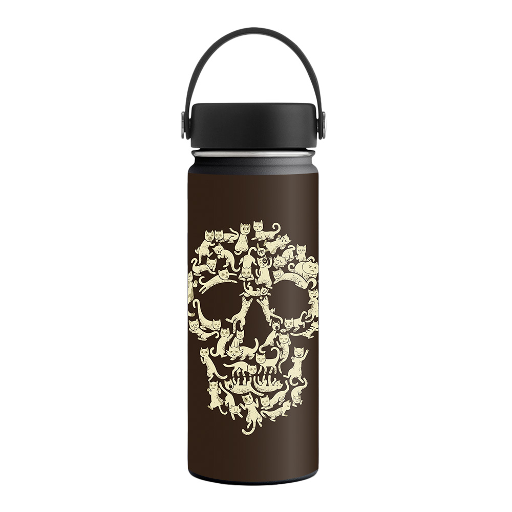 Picture of MightySkins HFWI18-Cat Skull Skin for Hydro Flask 18 oz Wide Mouth - Cat Skull