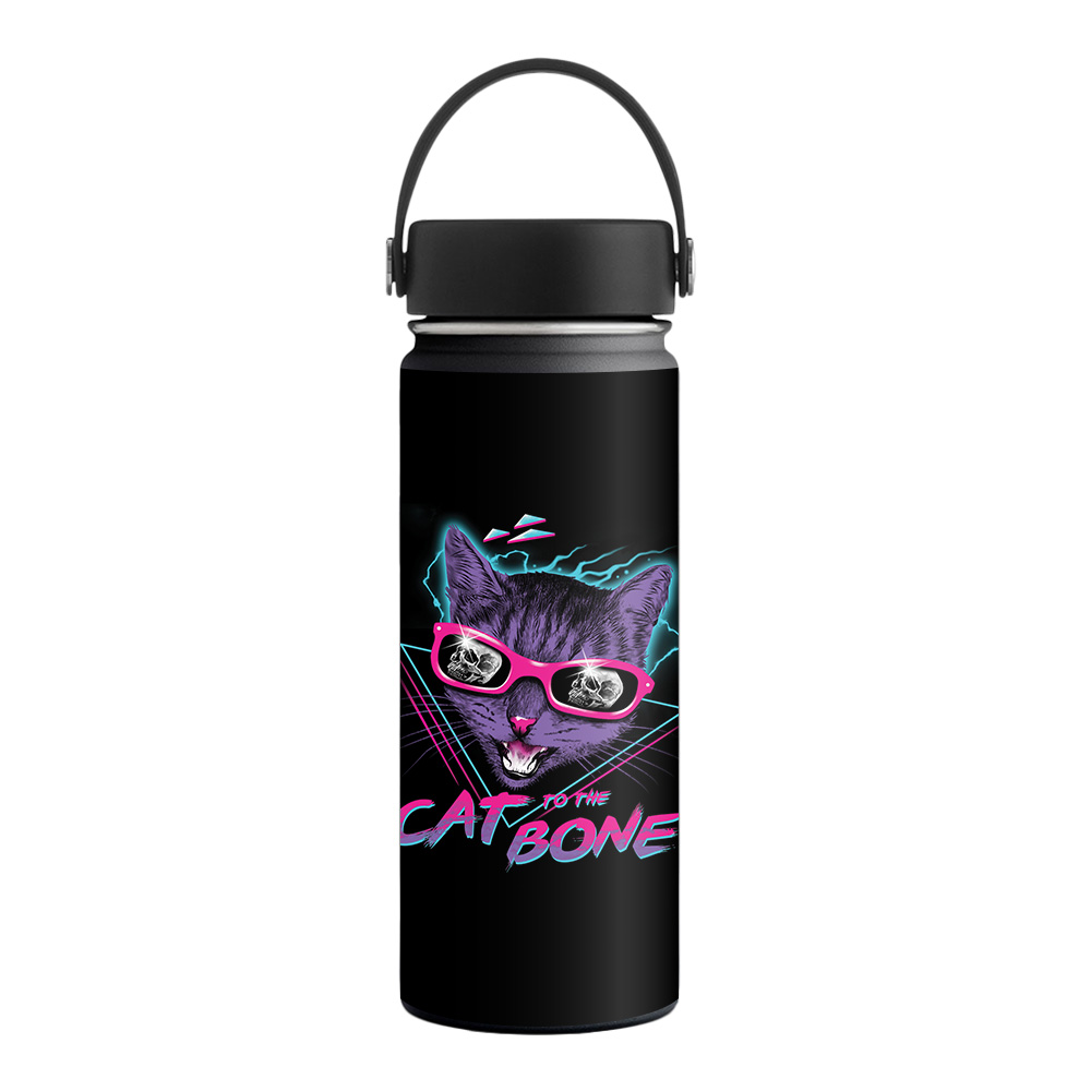 Picture of MightySkins HFWI18-Cat To The Bone Skin for Hydro Flask 18 oz Wide Mouth - Cat to the Bone
