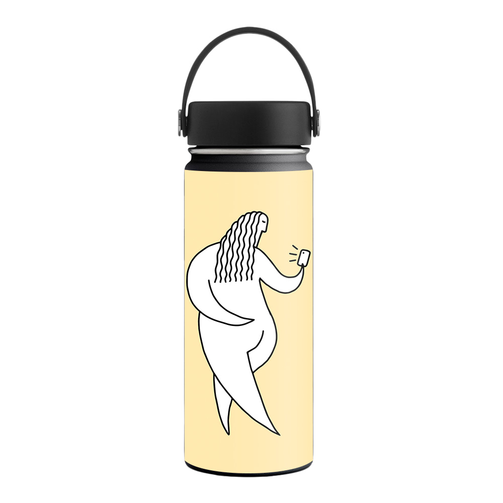 Picture of MightySkins HFWI18-Chubby Selfie Skin for Hydro Flask 18 oz Wide Mouth - Chubby Selfie