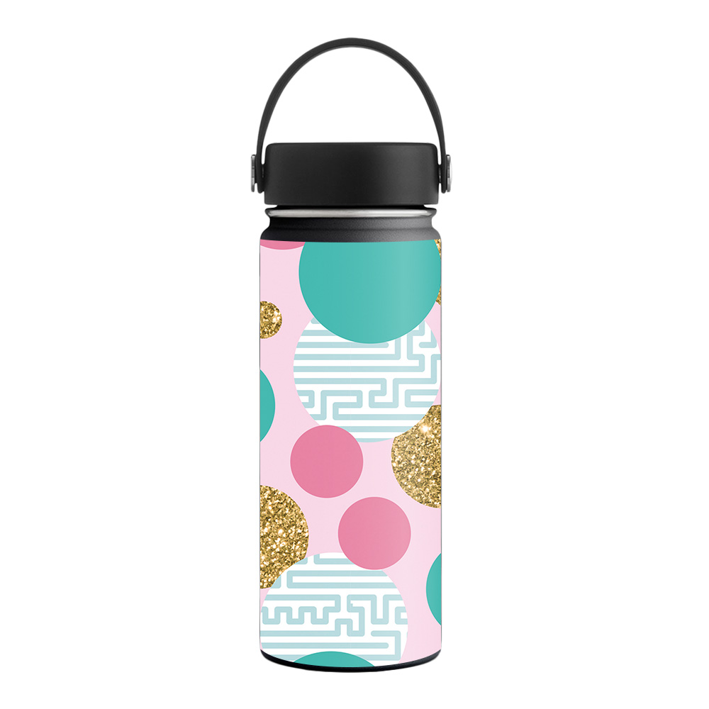 Picture of MightySkins HFWI18-Golden Bubbles Skin for Hydro Flask 18 oz Wide Mouth - Golden Bubbles