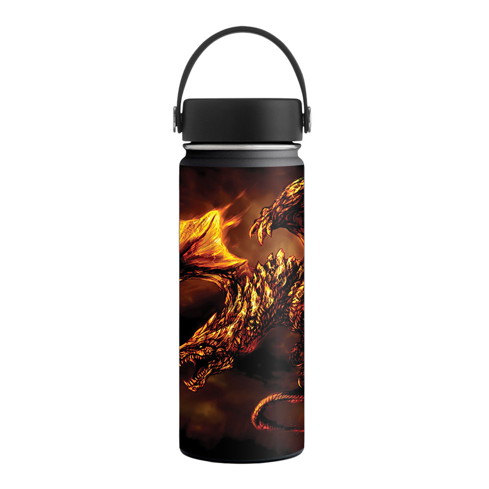 Picture of MightySkins HFWI18-Golden Dragon Skin for Hydro Flask 18 oz Wide Mouth - Golden Dragon