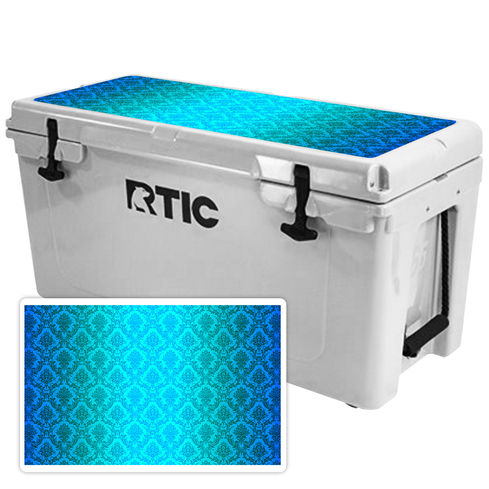 RT65LID1-Blue Vintage Skin for Rtic 65 Cooler Lid 2017 Model - Blue Vintage -  MightySkins
