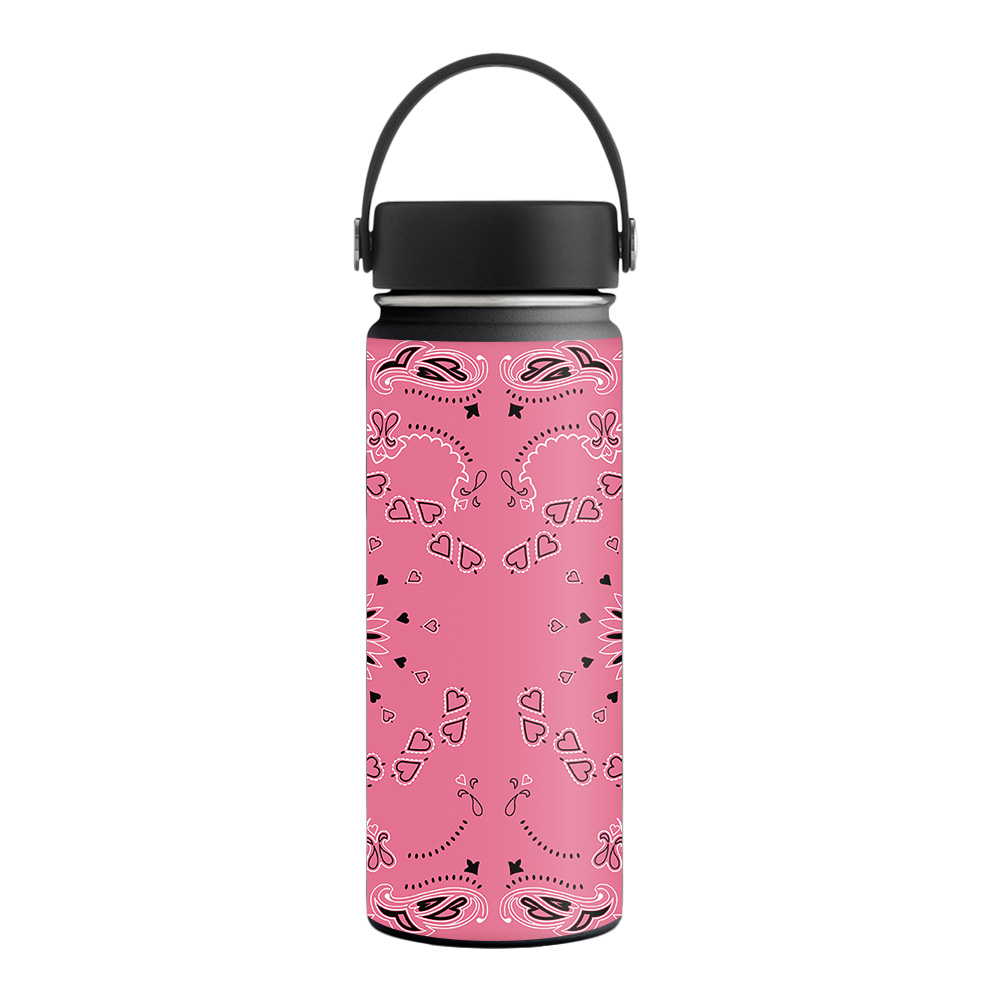Picture of MightySkins HFWI18-Pink Bandana Skin for Hydro Flask 18 oz Wide Mouth - Pink Bandana