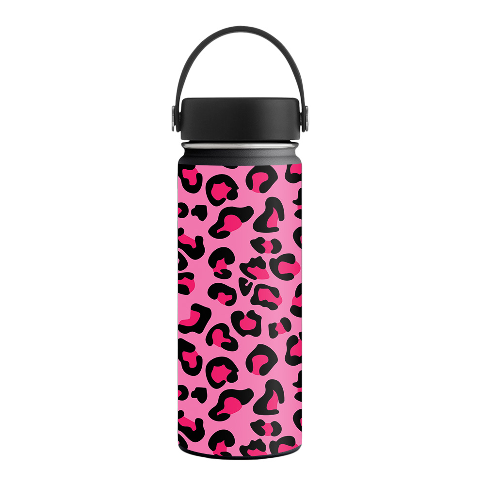 Picture of MightySkins HFWI18-Pink Leopard Skin for Hydro Flask 18 oz Wide Mouth - Pink Leopard