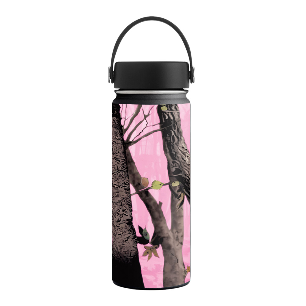 Picture of MightySkins HFWI18-Pink Tree Camo Skin for Hydro Flask 18 oz Wide Mouth - Pink Tree Camo