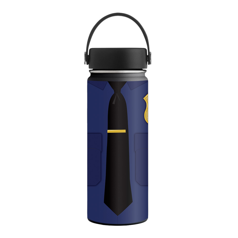 Picture of MightySkins HFWI18-Policeman Skin for Hydro Flask 18 oz Wide Mouth - Policeman