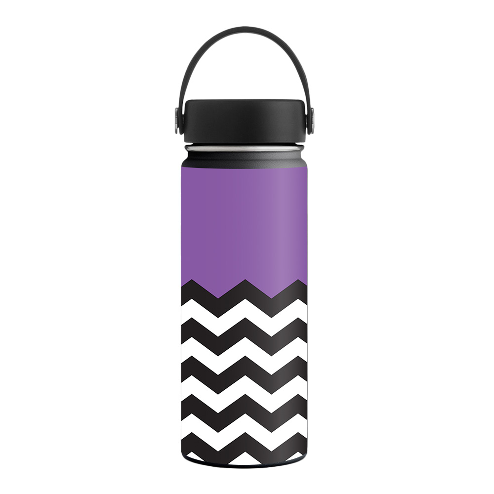 Picture of MightySkins HFWI18-Purple Chevron Skin for Hydro Flask 18 oz Wide Mouth - Purple Chevron