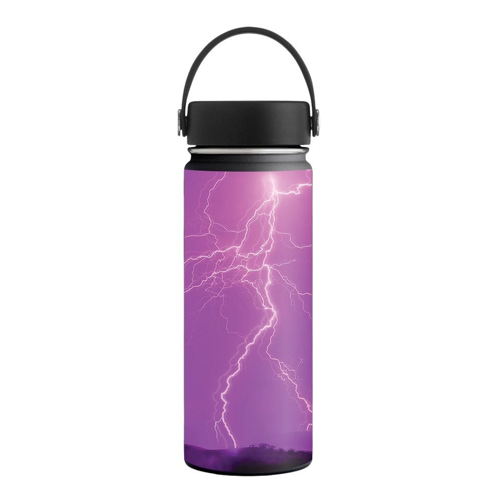 Picture of MightySkins HFWI18-Purple Lightning Skin for Hydro Flask 18 oz Wide Mouth - Purple Lightning