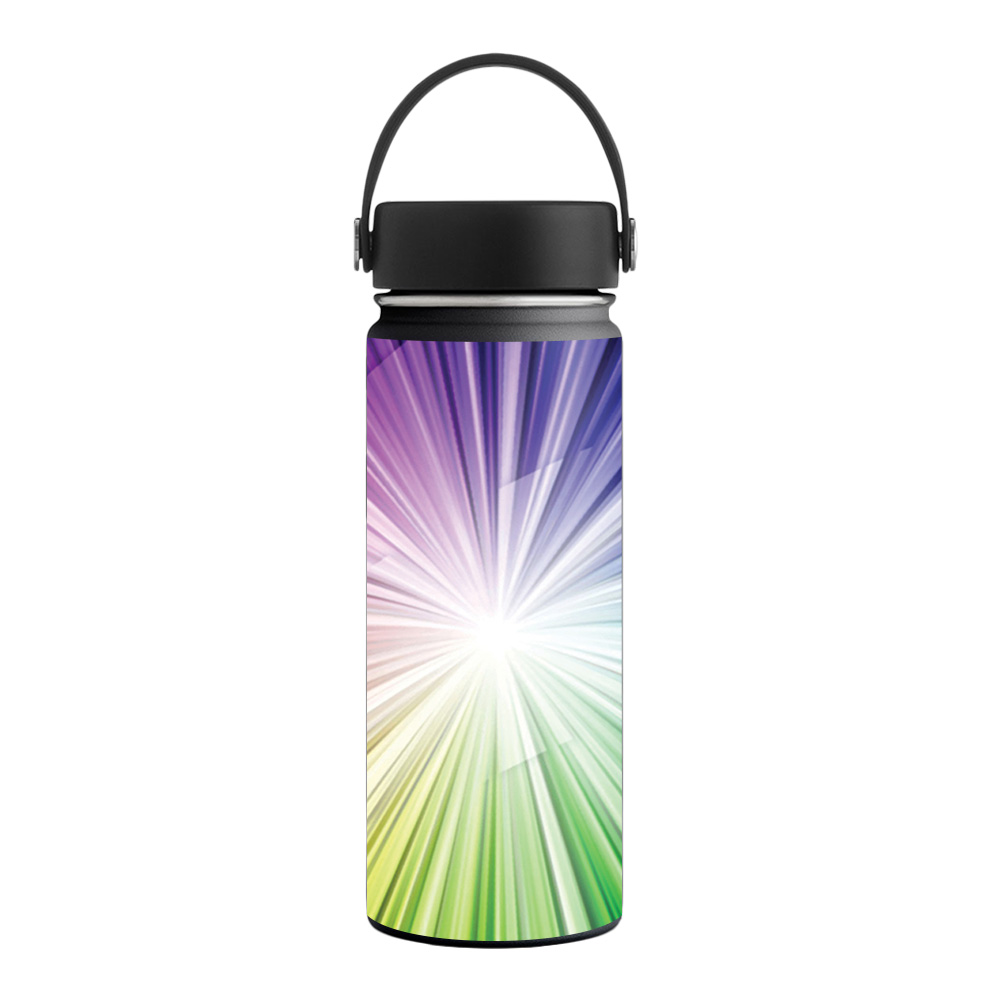 Picture of MightySkins HFWI18-Rainbow Explosion Skin for Hydro Flask 18 oz Wide Mouth - Rainbow Explosion