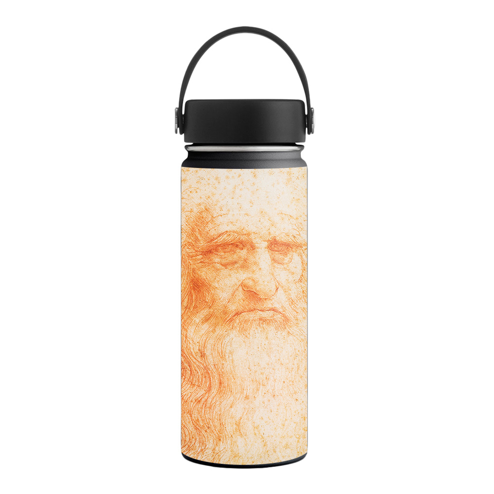 Picture of MightySkins HFWI18-Red Chalk Man Portrait Skin for Hydro Flask 18 oz Wide Mouth - Red Chalk Man Portrait