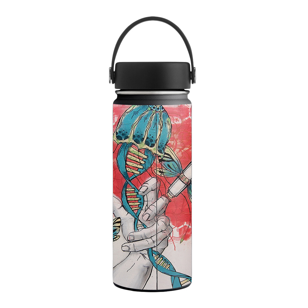 Picture of MightySkins HFWI18-Red Grasp Skin for Hydro Flask 18 oz Wide Mouth - Red Grasp