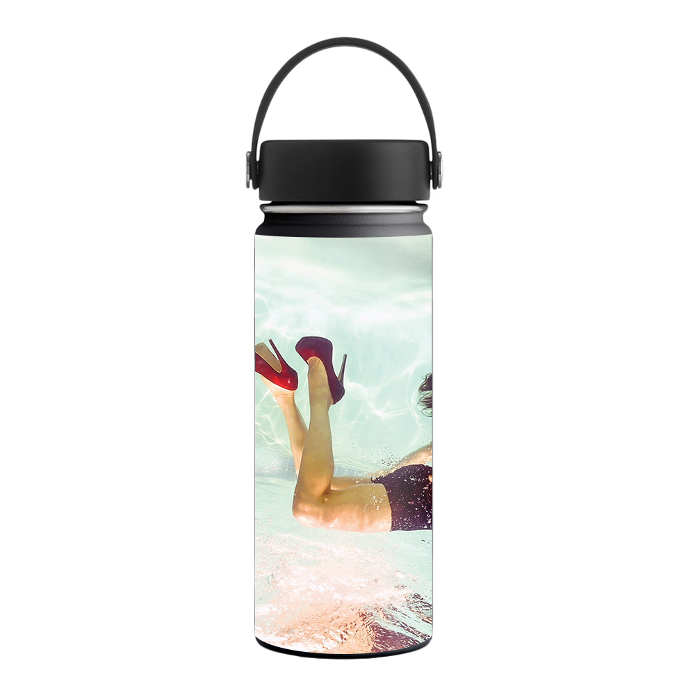 Picture of MightySkins HFWI18-Red Heels Skin for Hydro Flask 18 oz Wide Mouth - Red Heels
