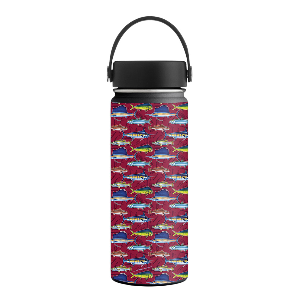 Picture of MightySkins HFWI18-Saltwater Collage Skin for Hydro Flask 18 oz Wide Mouth - Saltwater Collage