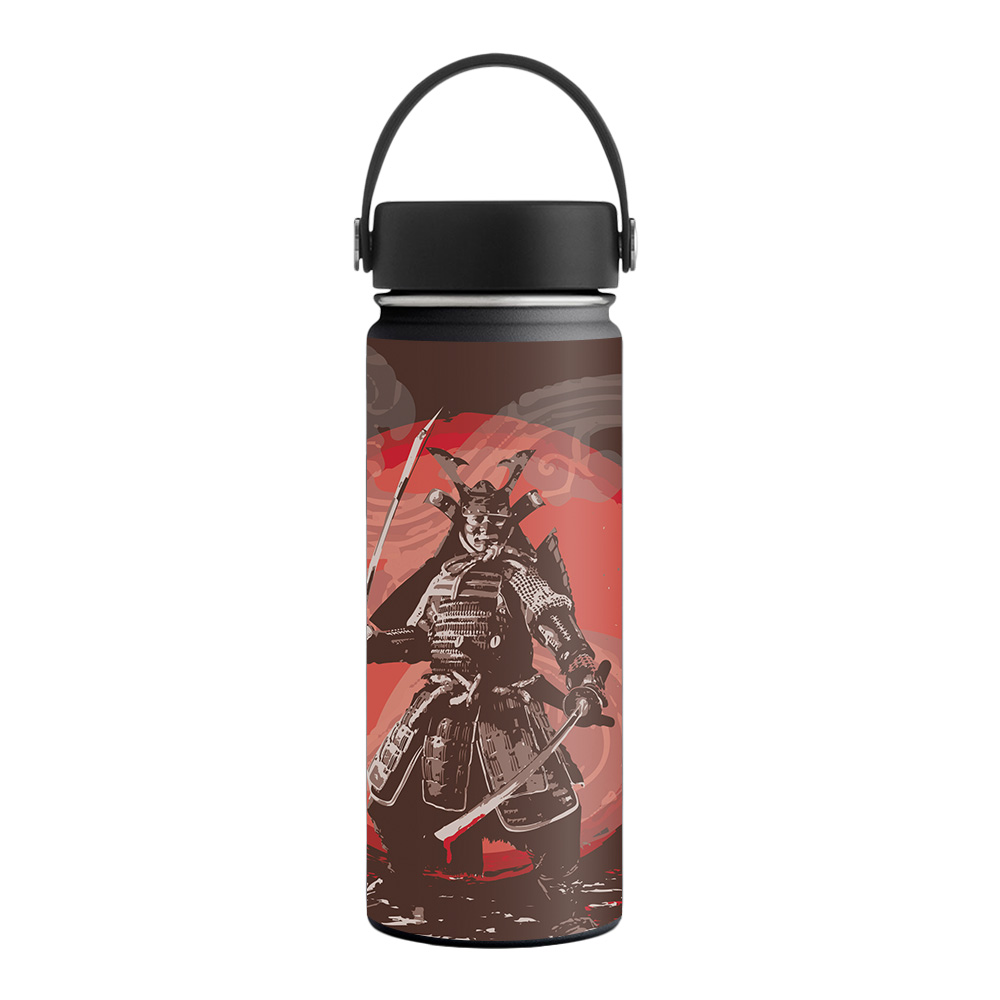 Picture of MightySkins HFWI18-Samurai Battle Skin for Hydro Flask 18 oz Wide Mouth - Samurai Battle