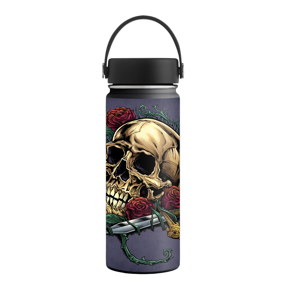 Picture of MightySkins HFWI18-Skull And Dagger Skin for Hydro Flask 18 oz Wide Mouth - Skull & Dagger