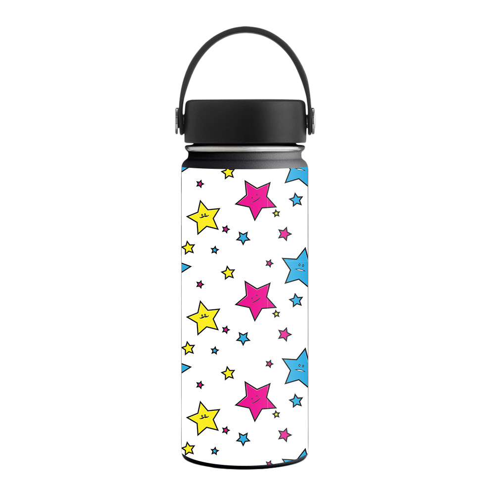 Picture of MightySkins HFWI18-Smiley Stars Skin for Hydro Flask 18 oz Wide Mouth - Smiley Stars