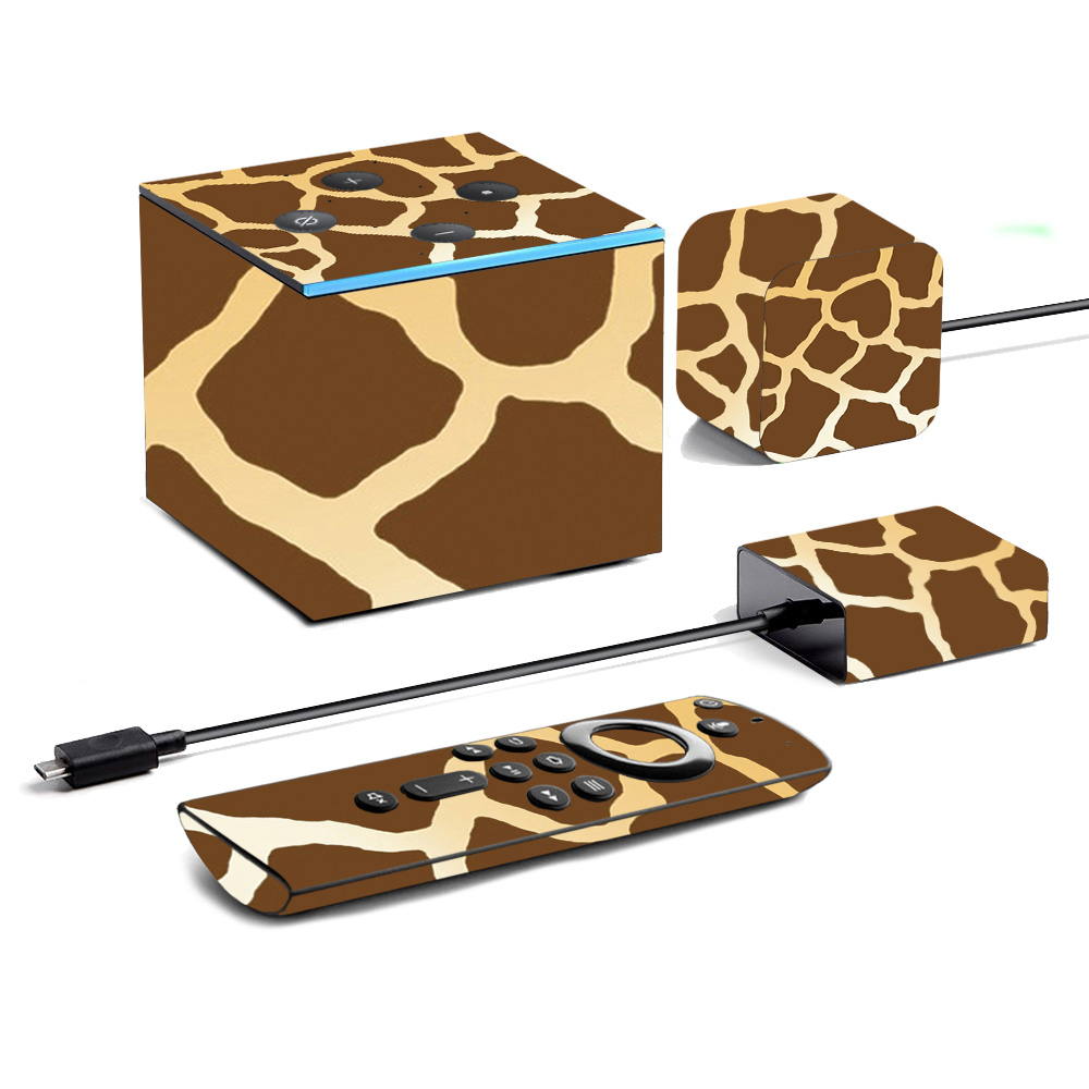 Picture of MightySkins AMFITVCU19-Giraffe Skin for Amazon Fire TV Cube 2019 - Giraffe