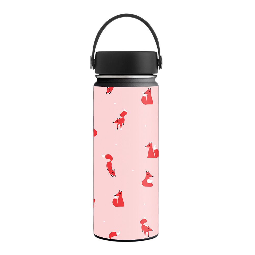Picture of MightySkins HFWI18-Winter Fox Pattern Skin for Hydro Flask 18 oz Wide Mouth - Winter Fox Pattern