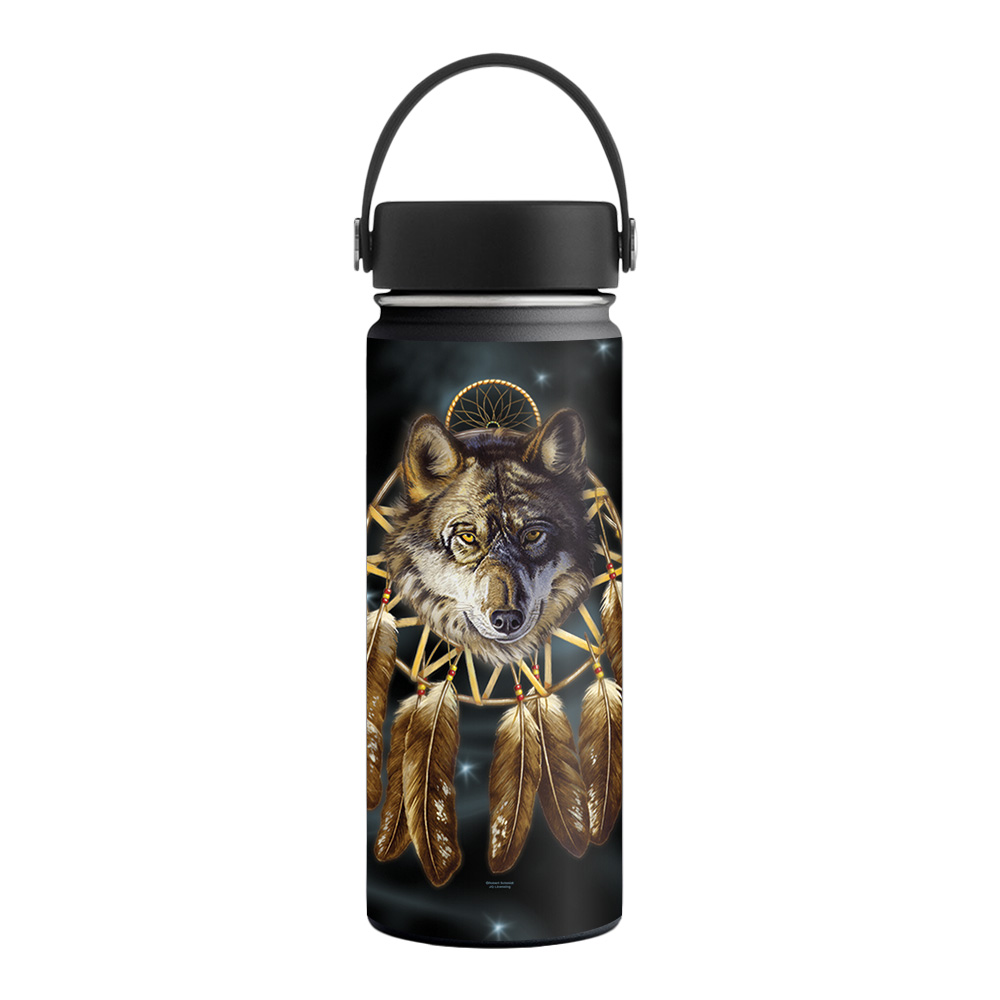Picture of MightySkins HFWI18-Wolf Dreams Skin for Hydro Flask 18 oz Wide Mouth - Wolf Dreams