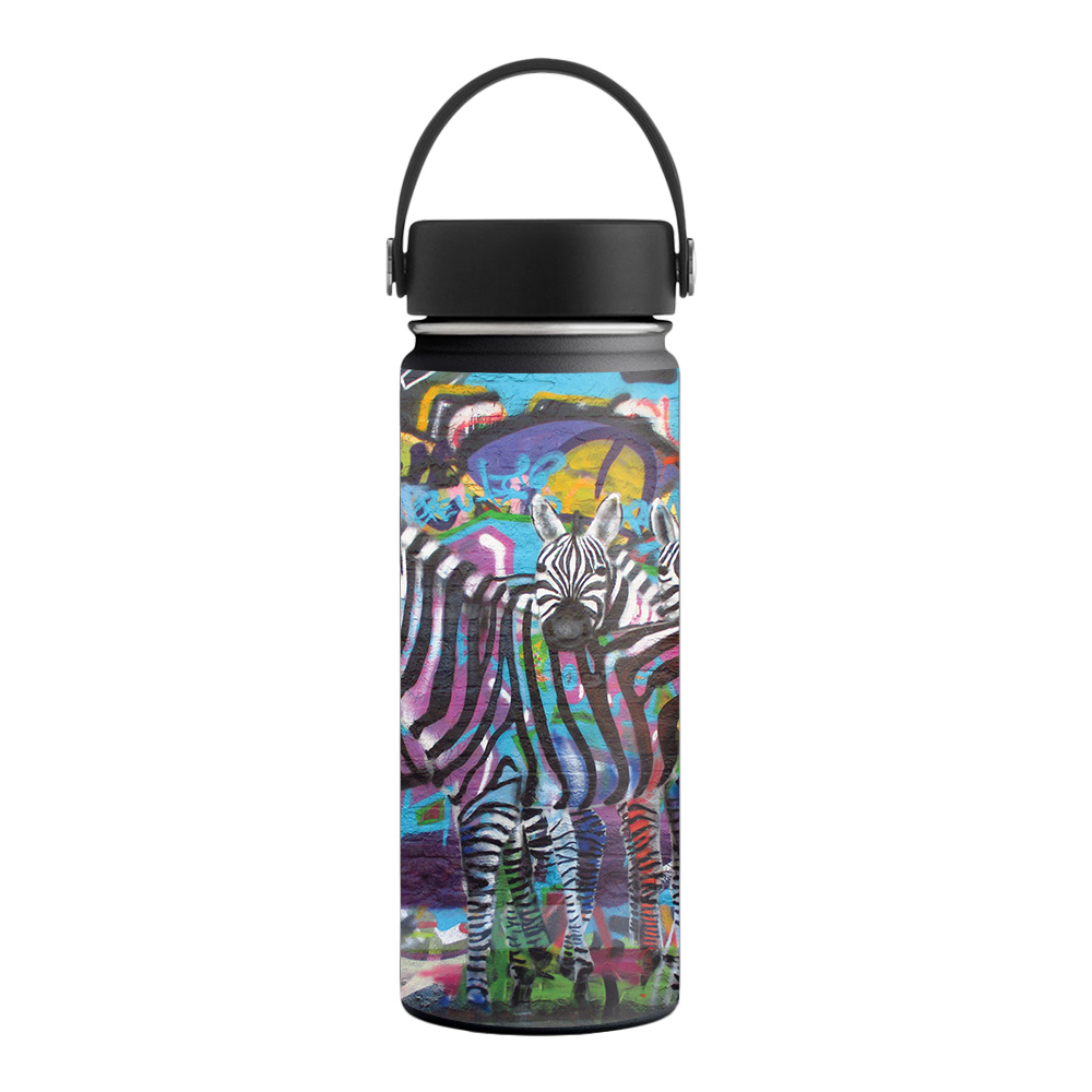 Picture of MightySkins HFWI18-Zebra Gang Skin for Hydro Flask 18 oz Wide Mouth - Zebra Gang