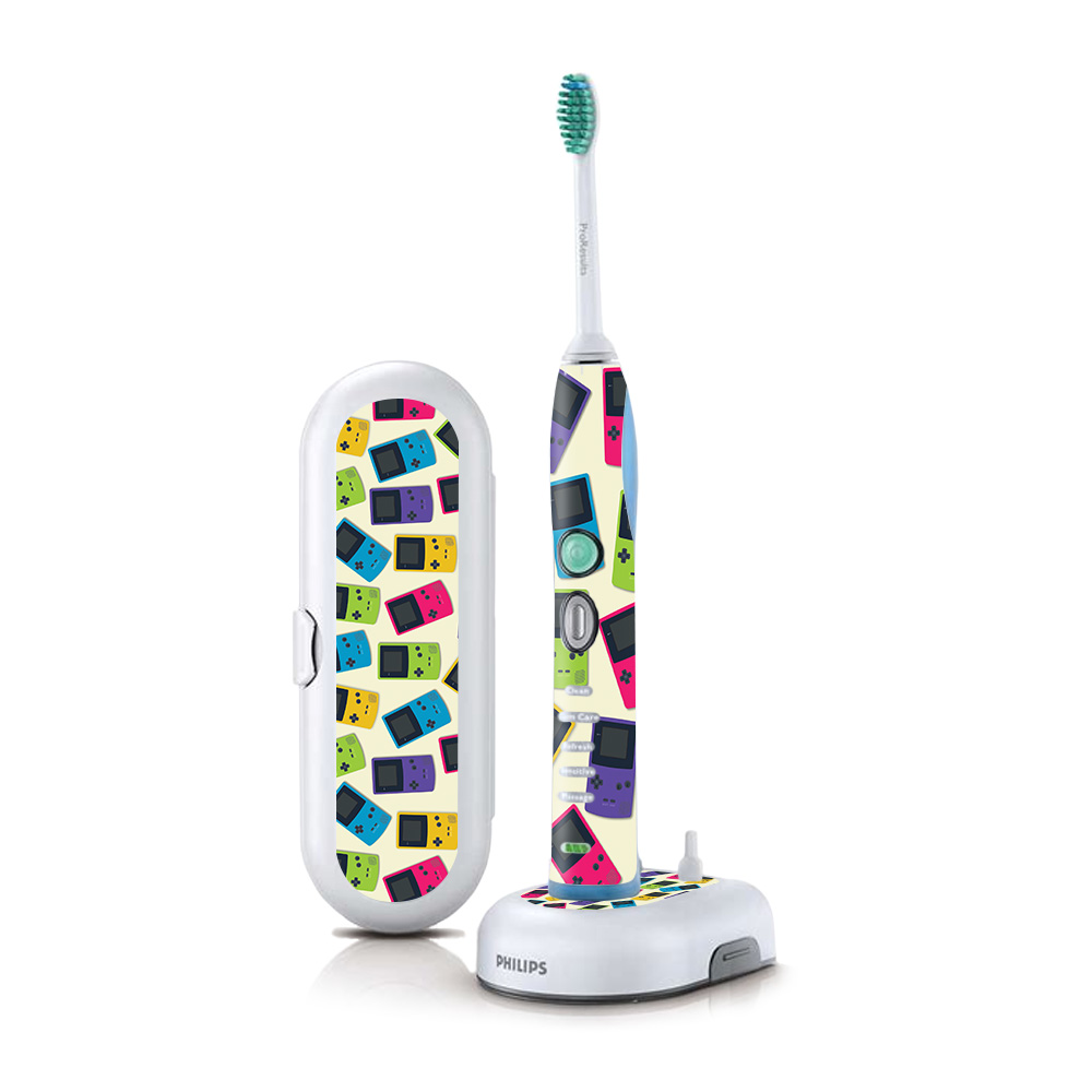 PHSOFX7-Game Kid Color Tile Skin for Philips Sonicare 7 Series Flexcare Plus Rechargeable - Game Kid Pink -  MightySkins
