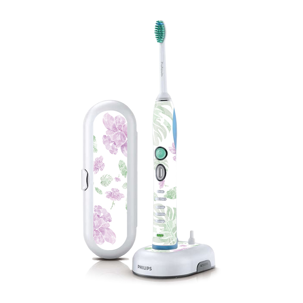 Picture of MightySkins PHSOFX7-Water Color Flowers Skin for Philips Sonicare 7 Series Flexcare Plus Rechargeable - Water Color Flowers