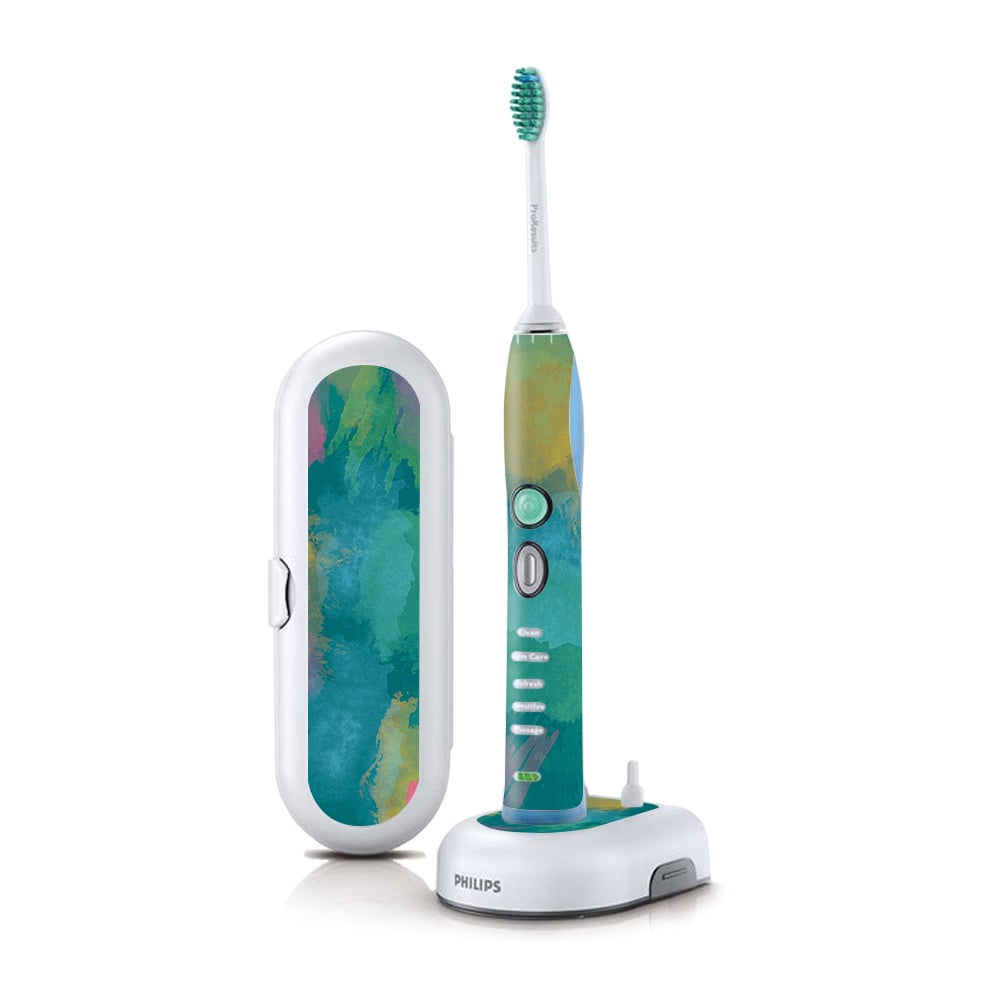 Picture of MightySkins PHSOFX7-Watercolor Blue Skin for Philips Sonicare 7 Series Flexcare Plus Rechargeable - Watercolor Blue