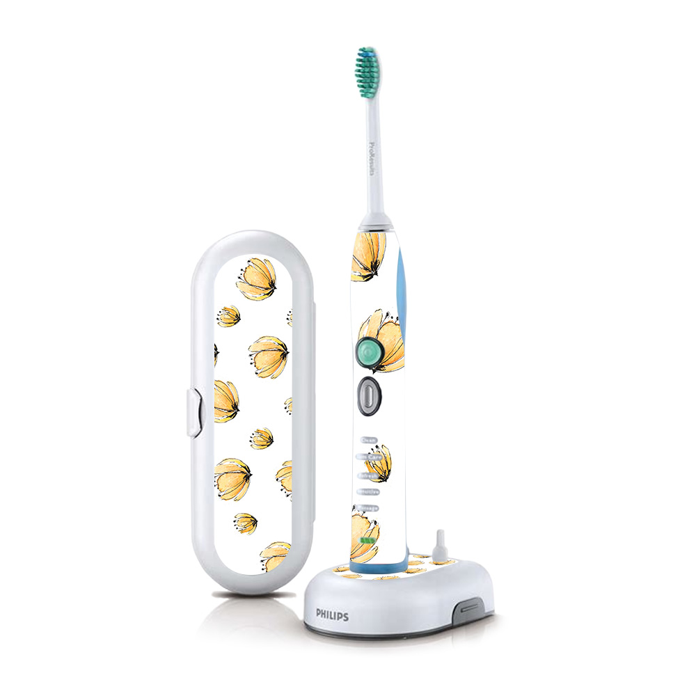 Picture of MightySkins PHSOFX7-Yellow Poppy Skin for Philips Sonicare 7 Series Flexcare Plus Rechargeable - Yellow Poppy