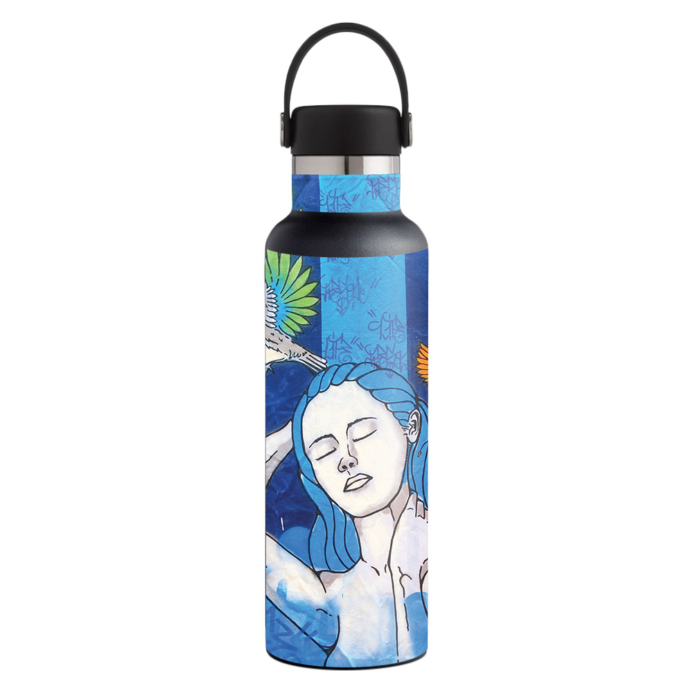 Picture of MightySkins HFST21-Bird Woman Skin for Hydro Flask 21 oz Standard Mouth - Bird Woman