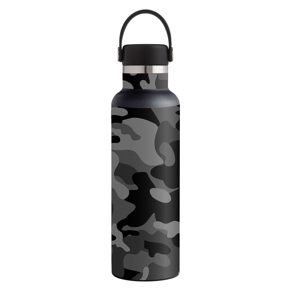 Picture of MightySkins HFST21-Black Camo Skin for Hydro Flask 21 oz Standard Mouth - Black Camo